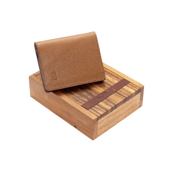 Petit Tartan Leather Wallet-Beige